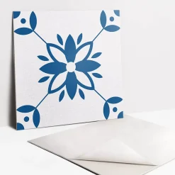 Tulup Dalle Et Lame Pvc<Carreaux vinyle 30x30 cm Ornement floral 9 pcs