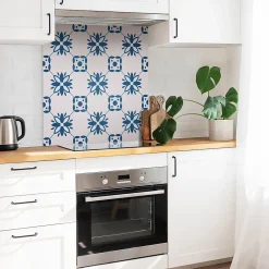 Tulup Dalle Et Lame Pvc<Carreaux vinyle 30x30 cm Ornement floral 9 pcs