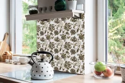 Tulup Carreaux vinyle 30x30 cm Décoration florale 9 pcs- Dalle Et Lame Pvc