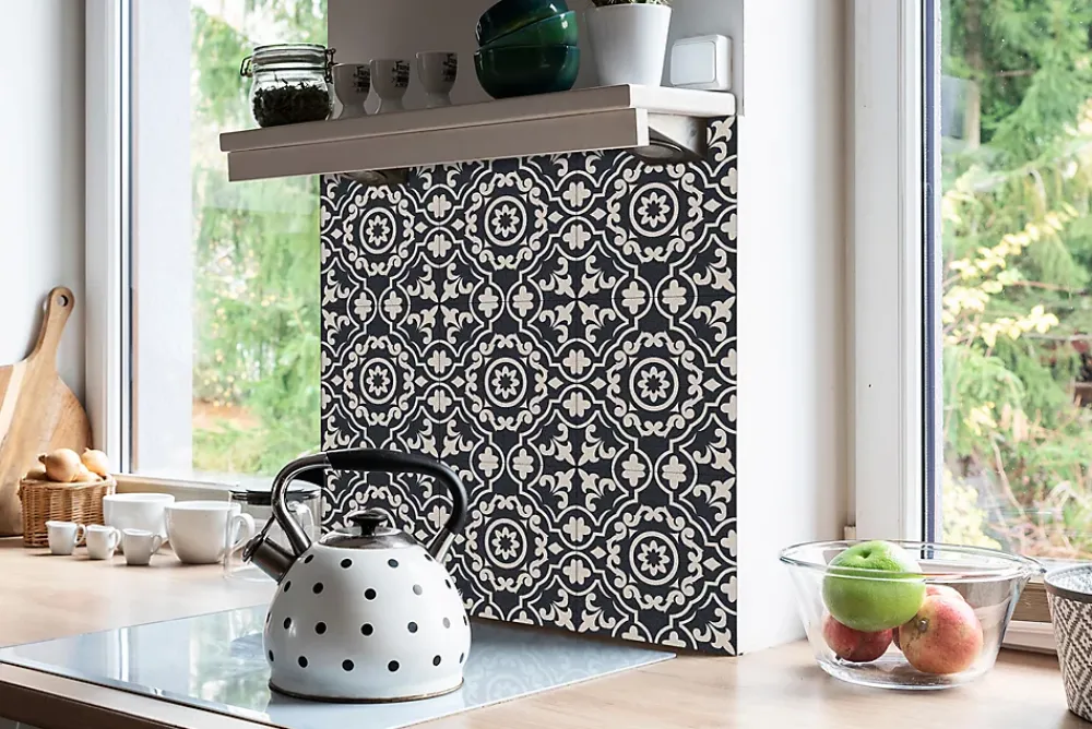 Tulup Carreaux vinyle 30x30 cm Arabesque 9 pcs- Dalle Et Lame Pvc