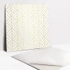Tulup Dalle Et Lame Pvc<Carreaux vinyle 30x30 cm Géométrie dorée 9 pcs