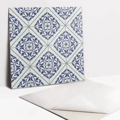 Tulup Dalle Et Lame Pvc<Carreaux vinyle 30x30 cm Carreaux bleus portugais 9 pcs