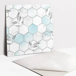 Tulup Carreaux vinyle 30x30 cm Hexagones et feuilles 9 pcs- Dalle Et Lame Pvc