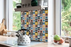 Tulup Carreaux vinyle 30x30 cm Mosaïque orientale 9 pcs- Dalle Et Lame Pvc