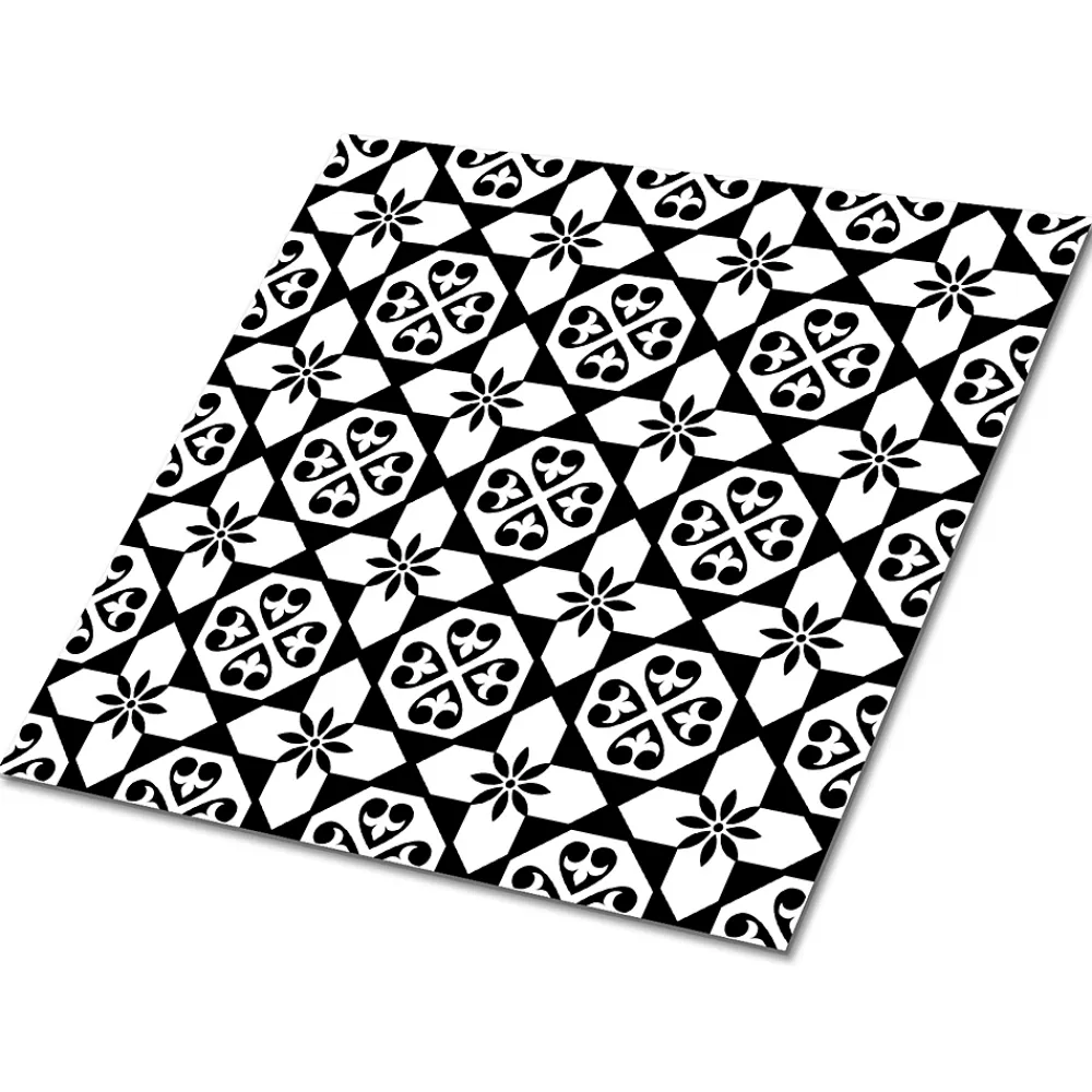 Tulup Carreaux vinyle 30x30 cm Modèle espagnol 9 pcs- Dalle Et Lame Pvc
