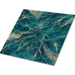 Tulup Carreaux vinyle 30x30 cm Malachite verte 9 pcs- Dalle Et Lame Pvc