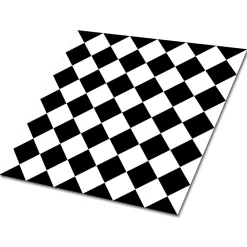 Tulup Carreaux vinyle 30x30 cm Damier incliné 9 pcs- Dalle Et Lame Pvc
