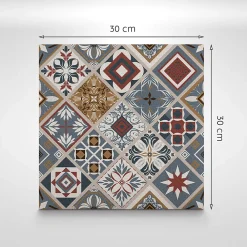 Tulup Carreaux vinyle 30x30 cm Formes décoratives 9 pcs- Dalle Et Lame Pvc