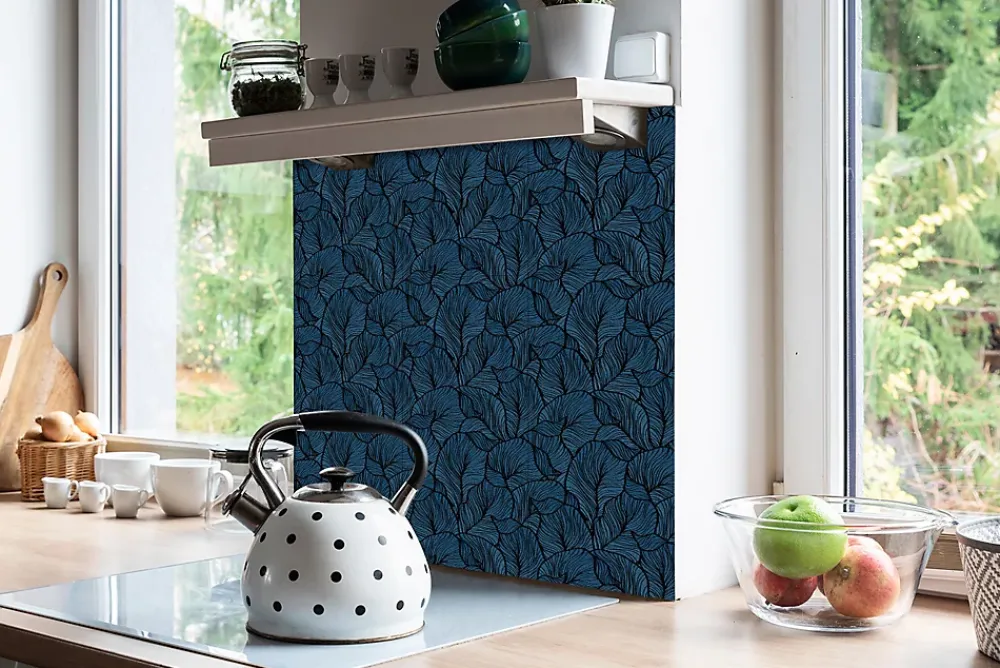 Tulup Carreaux vinyle 30x30 cm Feuilles rétro 9 pcs- Dalle Et Lame Pvc