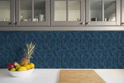 Tulup Carreaux vinyle 30x30 cm Feuilles rétro 9 pcs- Dalle Et Lame Pvc