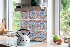 Tulup Dalle Et Lame Pvc<Carreaux vinyle 30x30 cm Graphiques de style azulejo 9 pcs