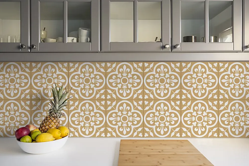 Tulup Carreaux vinyle 30x30 cm Décoration royale 9 pcs- Dalle Et Lame Pvc