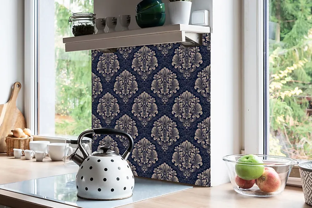 Tulup Dalle Et Lame Pvc<Carreaux vinyle 30x30 cm Motif damassé 9 pcs
