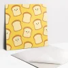 Tulup Dalle Et Lame Pvc<Carreaux vinyle 30x30 cm Toast souriant au dessin animé 9 pcs
