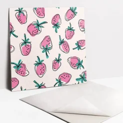 Tulup Dalle Et Lame Pvc<Carreaux vinyle 30x30 cm Fraises roses 9 pcs