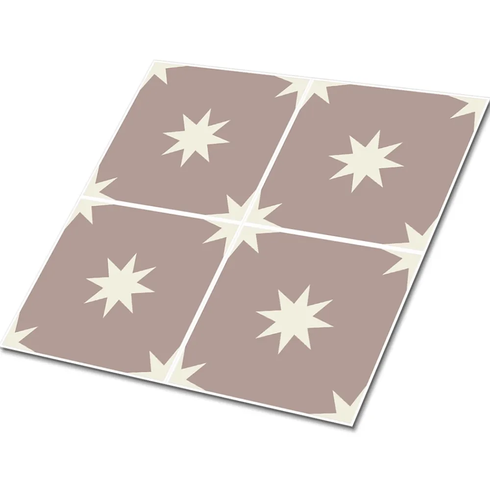 Tulup Carreaux vinyle 30x30 cm Carrés et étoiles 9 pcs- Dalle Et Lame Pvc