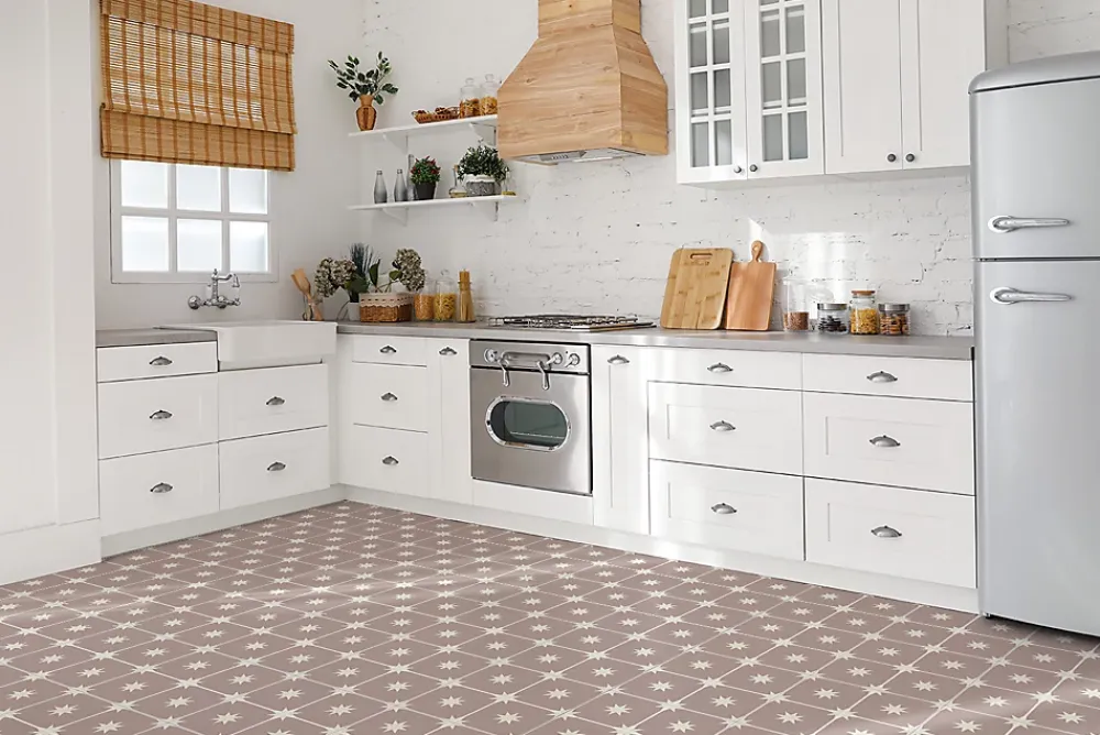 Tulup Carreaux vinyle 30x30 cm Carrés et étoiles 9 pcs- Dalle Et Lame Pvc