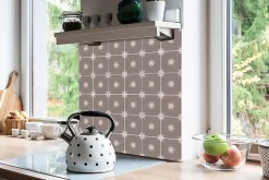 Tulup Carreaux vinyle 30x30 cm Carrés et étoiles 9 pcs- Dalle Et Lame Pvc