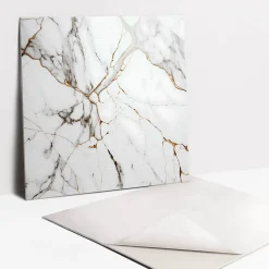 Tulup Dalle Et Lame Pvc<Carreaux vinyle 30x30 cm Marbre et or tendance 9 pcs