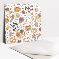 Tulup Dalle Et Lame Pvc<Carreaux vinyle 30x30 cm C'est l'heure du café 9 pcs