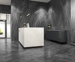 Energie Ker Carrelage Agathos Gris - Mat 120 x 60cm ( vendu par boite de 1,44 m² )- Carrelage Sol Effet Pierre