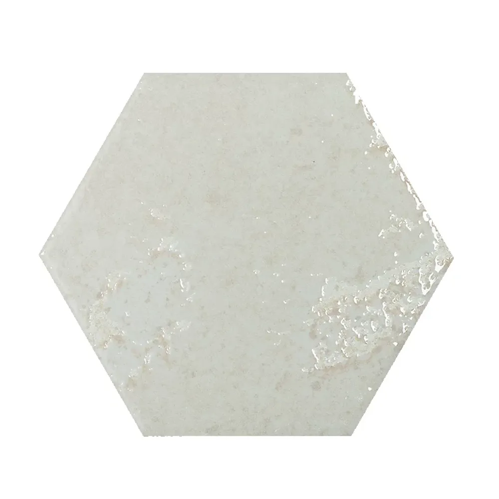 Bestile Carrelage Alma Blanc - brillant 15 x 13cm ( vendu par boite de 0,31 m² )- Carrelage Sol Effet Métal