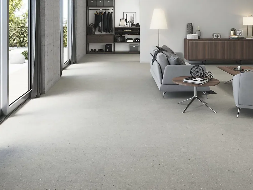Tinker Carrelage Aspect béton Bruch gris ciment antiderapant R-11 80x80 cm- Carrelage Extérieur Et Terrasse
