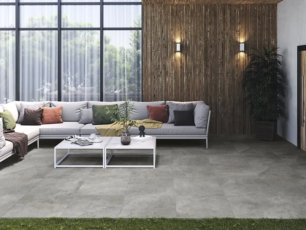 Tinker Carrelage Extérieur Et Terrasse<Carrelage Aspect béton Florence gris antiderapant R-11 60x60 cm
