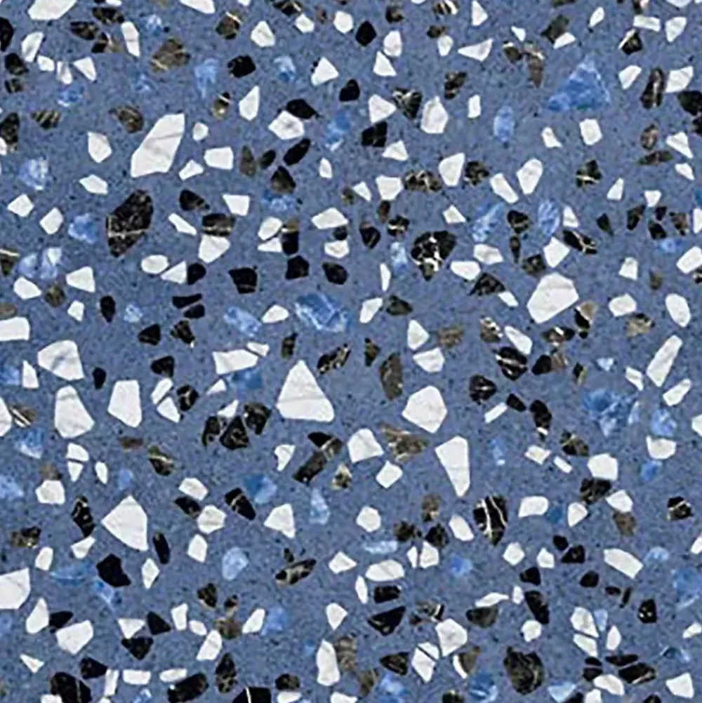 Tinker Carrelage Aspect terrazzo Dura bleu 20x20 cm- Carrelage Sol Effet Terrazzo