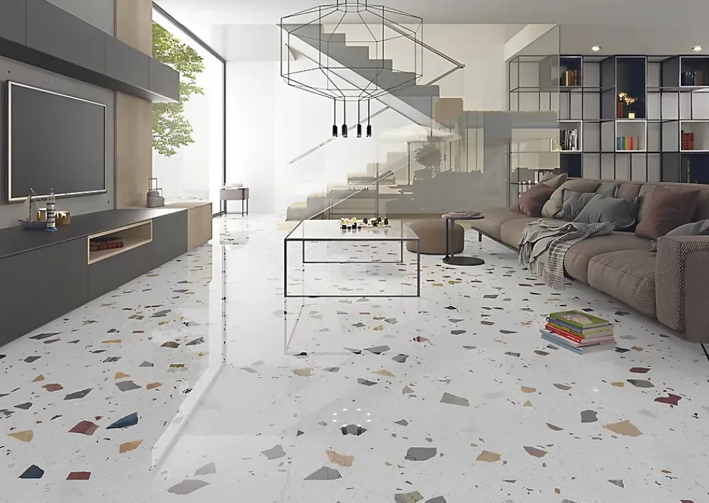 Tinker Carrelage Sol Effet Terrazzo<Carrelage Aspect terrazzo Straci blanc poli 79.5x79.5 cm