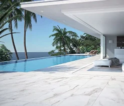 Energie Ker Carrelage Calacatta mat EK Blanc - Mat 120 x 120cm ( vendu par boite de 2,88 m² )- Carrelage Sol Effet Marbre