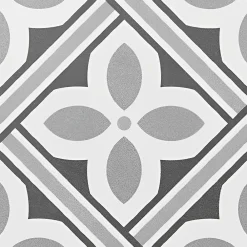Tinker Carrelage Carreaux de ciment Barcelona gris elegante 20x20 cm- Carrelage Sol Effet Carreaux De Ciment