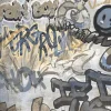 Energie Ker Carrelage City Plaster Graffiti Grey - Mat 120 x 60cm ( vendu par boite de 1,44 m² )- Carrelage Sol Effet Métal