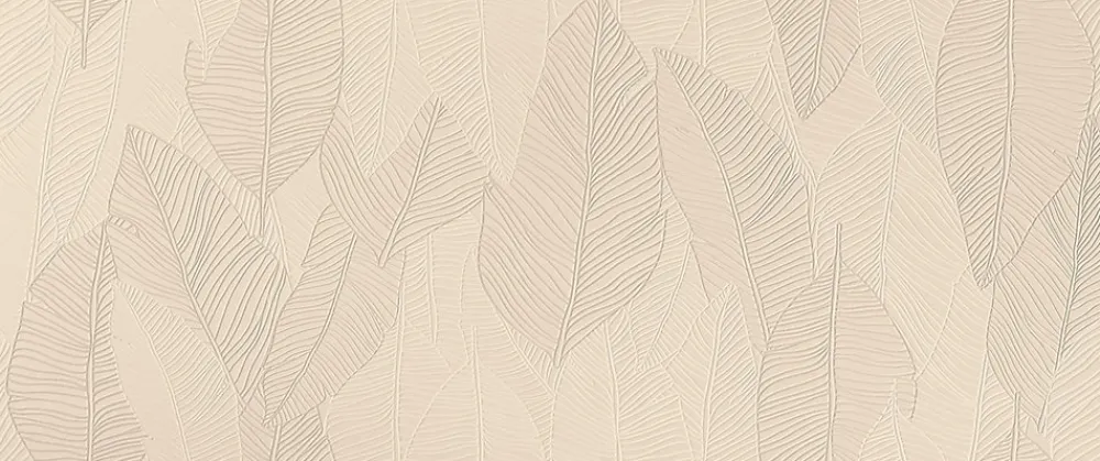 Ro'Ma Carrelage Carrelage 3D Beige Foglia 120x50x0,85 cm Mat Oresta - Mur intérieur (vendu par carton de 0,6 m²) -- Carrelage Mural Uni