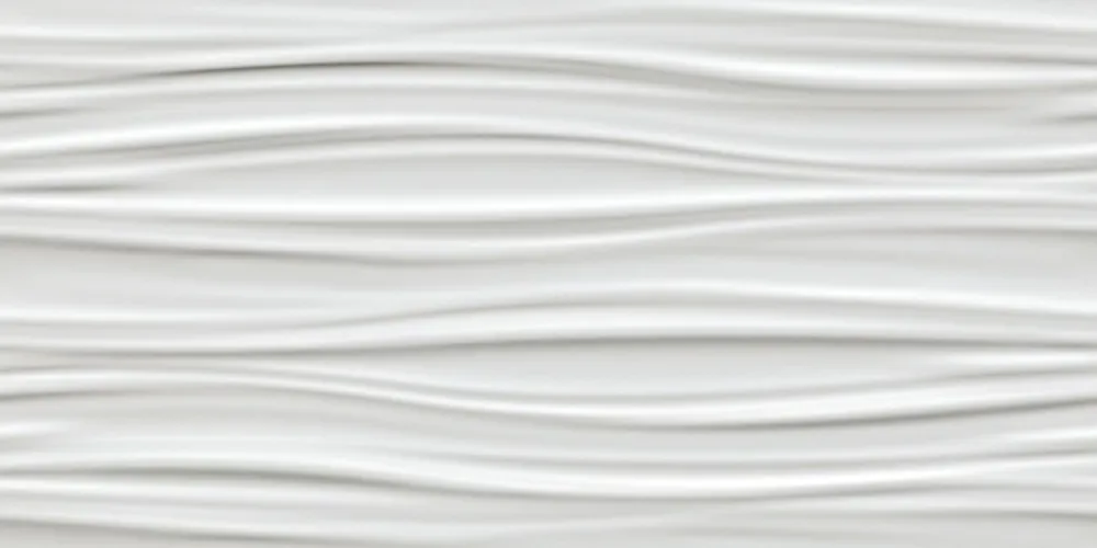 Ro'Ma Carrelage Carrelage Mural Uni<Carrelage 3D Blanc Wave 80x40x1 cm Mat Cavaro - Mur intérieur (vendu par carton de 1,28 m²) -