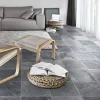 Carrelage Signature carrelage de Marbre Vieilli Gris Fonce Manosque 40.6X40.6X1.2 cm - vendu par boite de 1 m2 soit 6 carreaux -- Carrelage Sol Uni