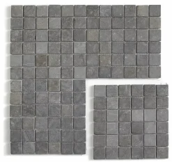 Pegane Carrelage de mosaïque (Boite de 1m²) / Plaque mosaïque mur et sol en marbre naturel coloris gris - 30 x 30 cm- Mosaïque Pour Salle De Bains