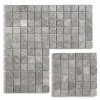 Pegane Carrelage de mosaïque (Boite de 1m²) / Plaque mosaïque mur et sol en marbre naturel, coloris gris mat - 30 x 30 cm- Mosaïque Pour Douche