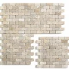 Pegane Carrelage de mosaïque (Boite de 1m²) / Plaque mosaïque mur et sol en marbre naturel coloris beige mat - 30 x 30 cm- Mosaïque Pour Douche|Mosaïque Pour Pièce À Vivre