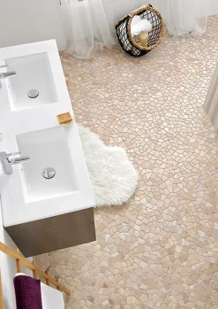 Pegane Mosaïque Pour Douche|Mosaïque Pour Pièce À Vivre<Carrelage de mosaïque (Boite de 1m²)/ Plaque mosaïque mur et sol en marbre naturel coloris rose - 30 x 30 cm