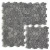 Pegane Carrelage de mosaïque (Boite de 1m²) / Plaque mosaïque mur et sol en marbre naturel coloris gris mat - 33 x 33 cm- Mosaïque Pour Douche|Mosaïque Pour Wc
