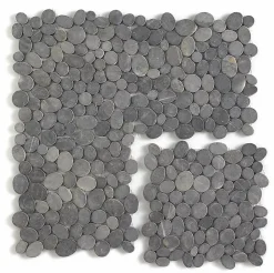 Pegane Carrelage de mosaïque (Boite de 1m²) / Plaque mosaïque mur et sol en marbre naturel coloris gris mat - 33 x 33 cm- Mosaïque Pour Douche|Mosaïque Pour Wc