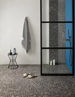Pegane Carrelage de mosaïque (Boite de 1m²) / Plaque mosaïque mur et sol en marbre naturel coloris gris mat - 33 x 33 cm- Mosaïque Pour Douche|Mosaïque Pour Wc