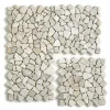 Pegane Mosaïque Pour Salle De Bains|Mosaïque Pour Douche<Carrelage de mosaïque (Boite de 1m²)/ Plaque mosaïque mur et sol en marbre naturel coloris blanc - 30 x 30 cm