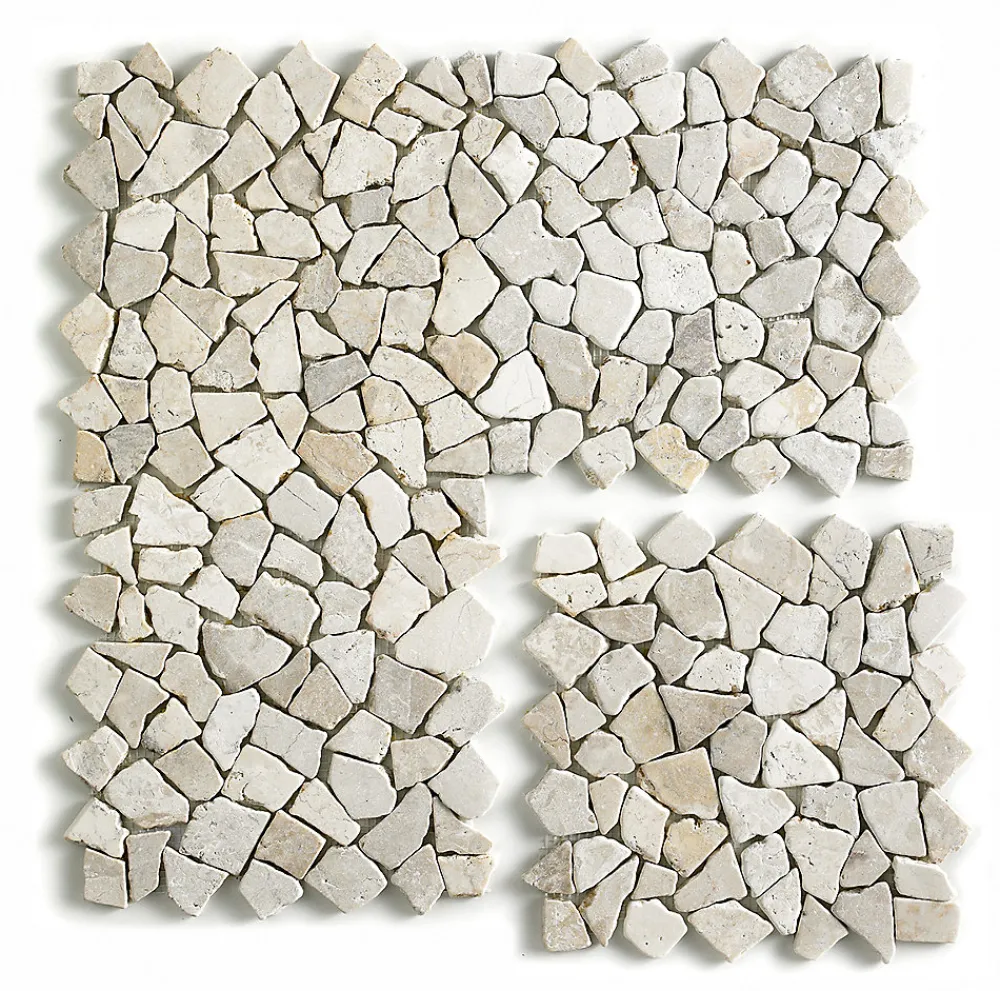 Pegane Mosaïque Pour Salle De Bains|Mosaïque Pour Douche<Carrelage de mosaïque (Boite de 1m²)/ Plaque mosaïque mur et sol en marbre naturel coloris blanc - 30 x 30 cm