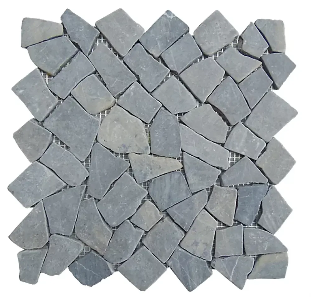 Pegane Carrelage de mosaïque (Boite de 1m²)/ Plaque mosaïque mur et sol en marbre naturel coloris gris - 30 x 30 cm- Mosaïque Pour Douche