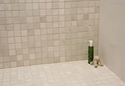 Pegane Carrelage de mosaïque (Boite de 1m²), Plaque mosaïque mur et sol en marbre naturel coloris blanc - 30 x 30 cm- Mosaïque Pour Douche