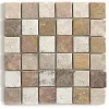 Pegane Carrelage de mosaïque/Plaque mosaïque mur et sol en marbre naturel multicolore - 30 x 30 cm- Mosaïque Pour Douche|Mosaïque Pour Pièce À Vivre
