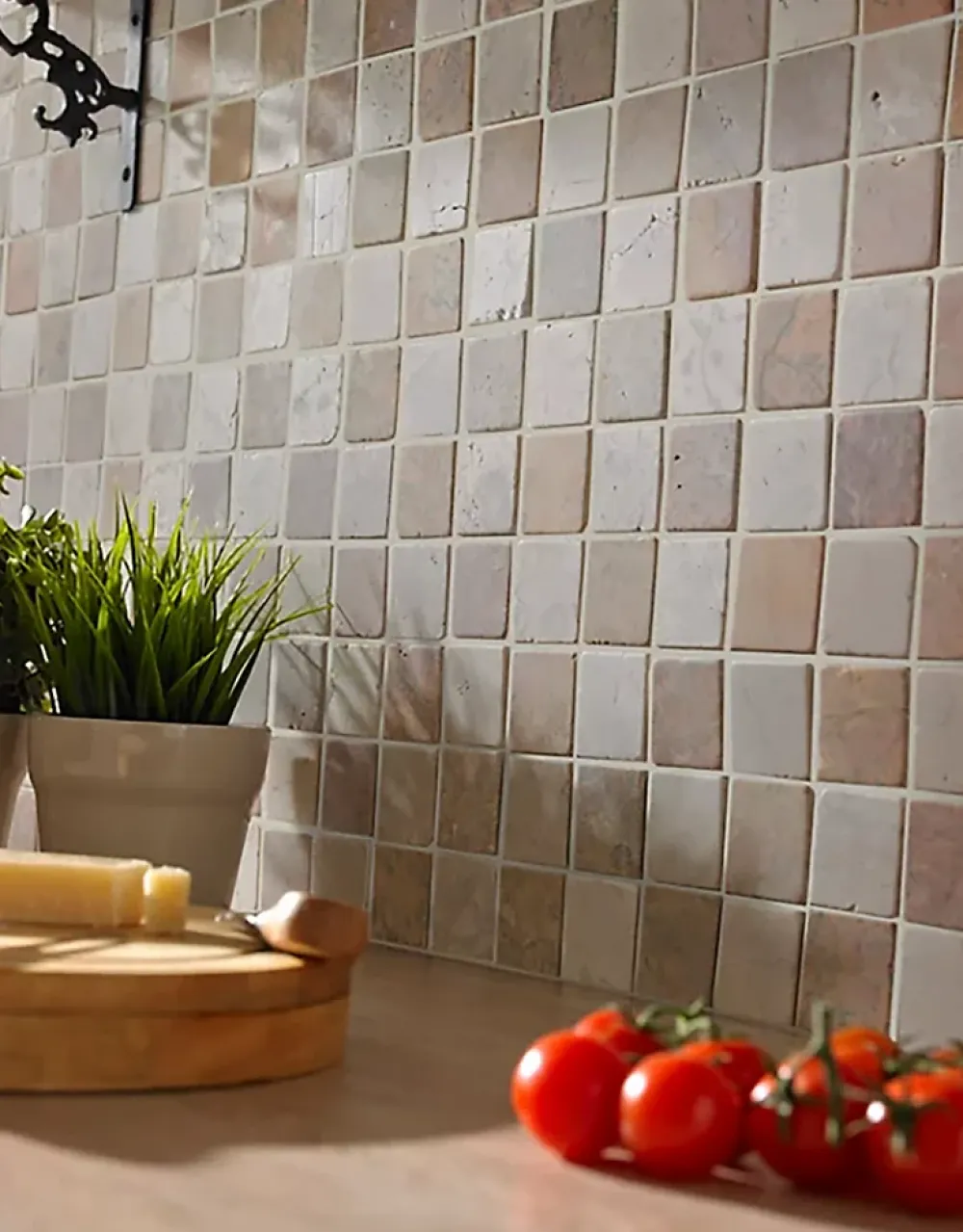 Pegane Carrelage de mosaïque/Plaque mosaïque mur et sol en marbre naturel multicolore - 30 x 30 cm- Mosaïque Pour Douche|Mosaïque Pour Pièce À Vivre