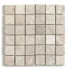 Pegane Carrelage de mosaïque/Plaque mosaïque mur et sol en marbre naturel coloris blanc - 30 x 30 cm- Mosaïque Pour Pièce À Vivre